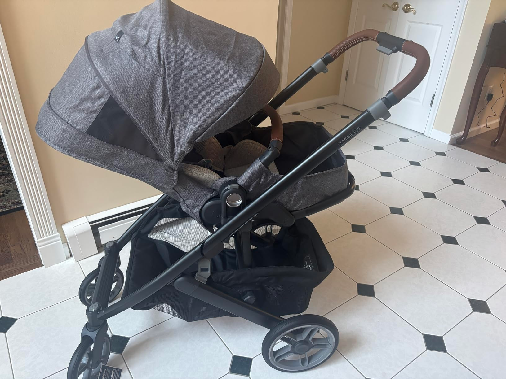 folded stroller